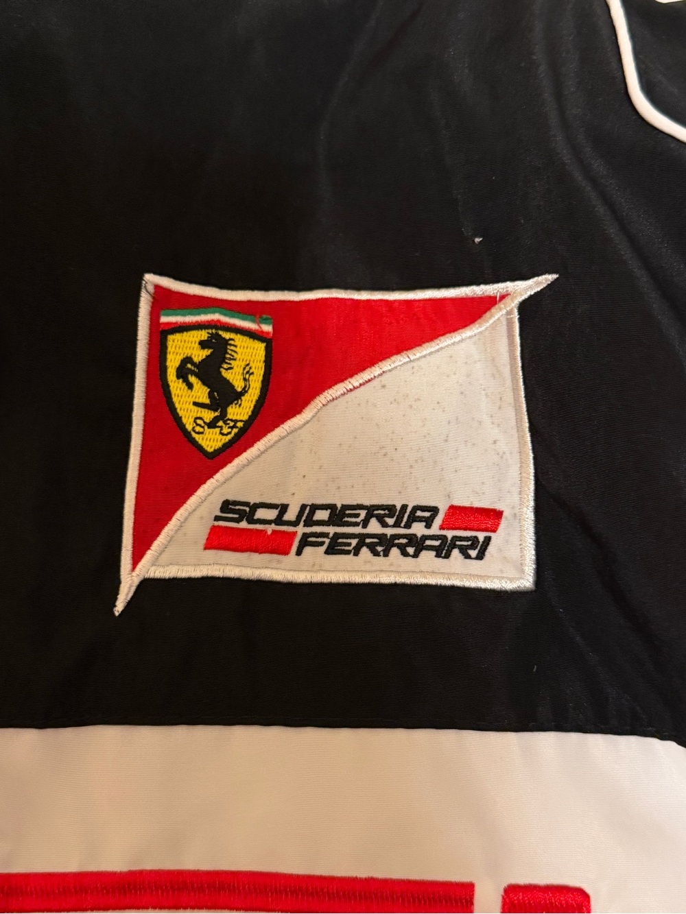 Ferrari Color Block Racing Jacket in Red & Black - Picture 8 of 13